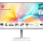 MSI MODERN MD272QXPW 27 INCH BUSINESS & PRODUCTIVITY MONITOR WHITE (WQHD , 100 HZ , 1MS (MPRT)/4MS (GTG) , IPS PANEL , SRGB 115% (CIE 1976) / HDR400 / VESA MOUNT , 2×3W SPEAKER , TYPE-C)